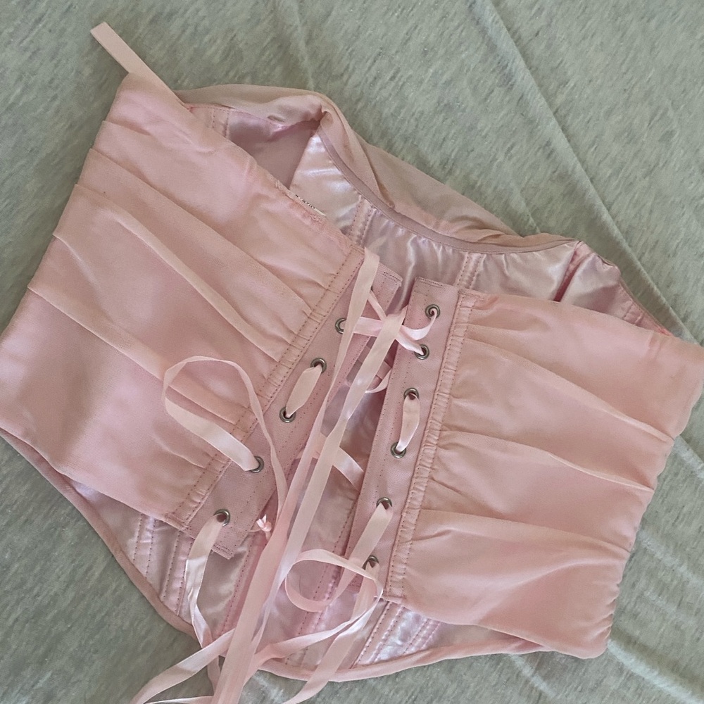Pink Strapless Top - Picture 2 of 4